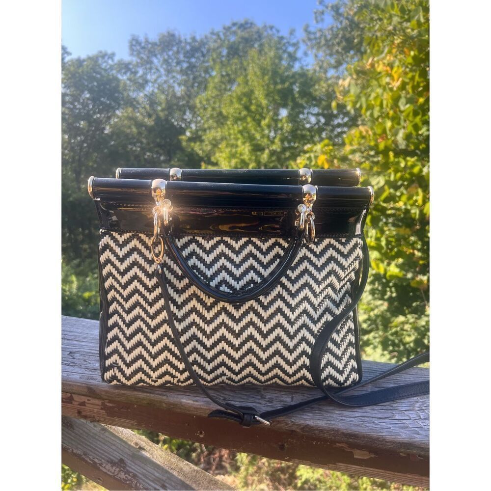 No Brand Tote/Shoulder Large Black/Cream  bag
